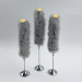 Rabbit Faux Fur LED Taper Candle