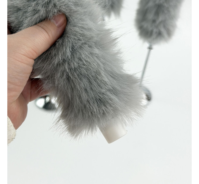 Rabbit Faux Fur LED Taper Candle