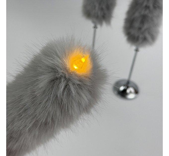 Rabbit Faux Fur LED Taper Candle