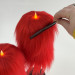 Red Furry LED Candle – Gothic Vampire Home Decor