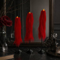 Red Furry LED Candle – Gothic Vampire Home Decor