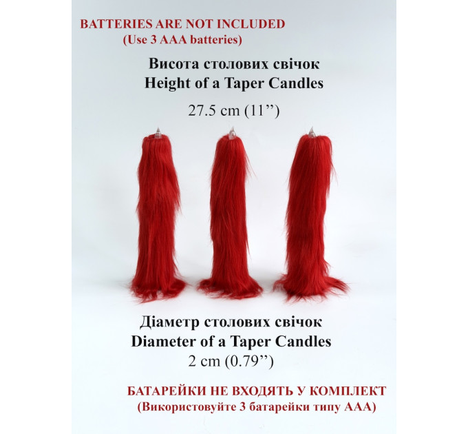 Red Furry LED Candle – Gothic Vampire Home Decor