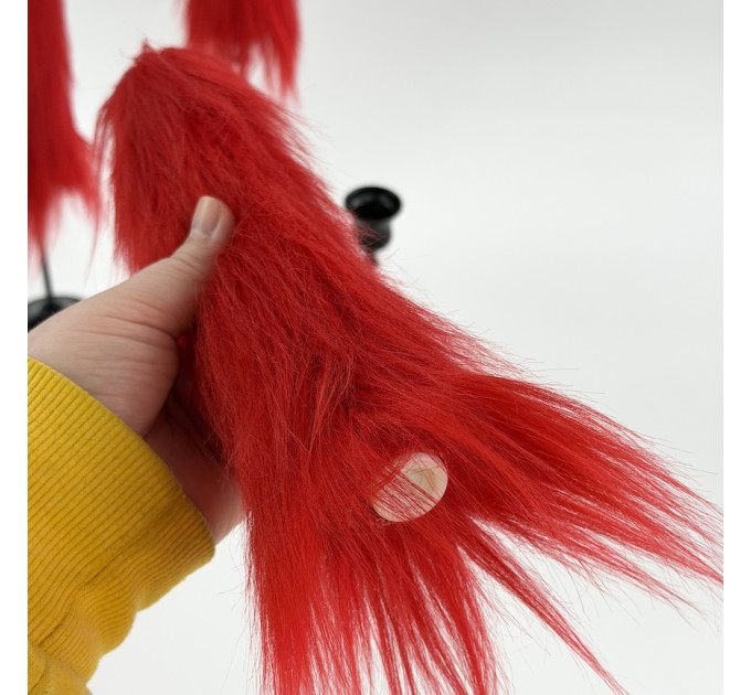 Red Furry LED Candle – Gothic Vampire Home Decor