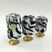 Zebra Faux Fur Pillar LED Candle