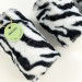 Zebra Faux Fur Pillar LED Candle