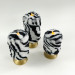 Zebra Faux Fur Pillar LED Candle