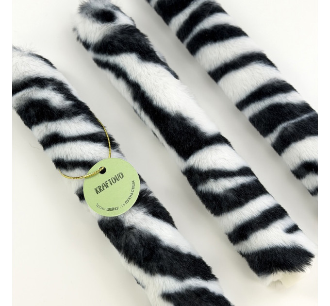 Zebra Faux Fur Taper LED Candle