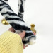 Zebra Faux Fur Taper LED Candle