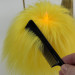 Yellow Furry LED Pillar Candle — Funky
