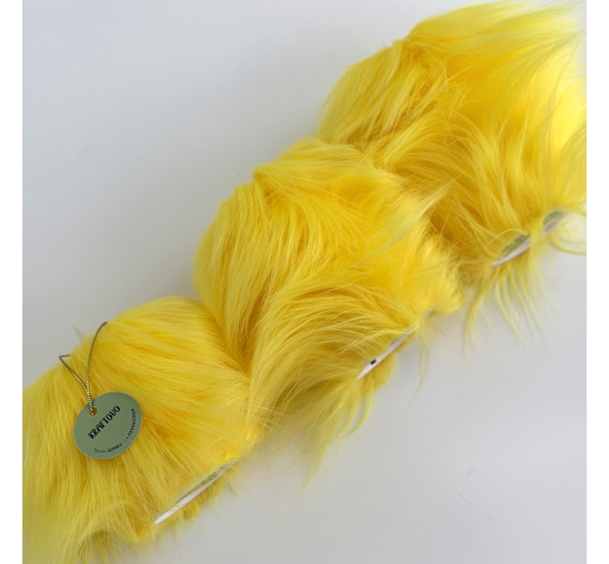 Yellow Furry LED Pillar Candle — Funky