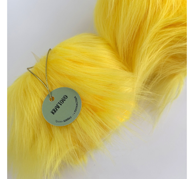 Yellow Furry LED Pillar Candle — Funky