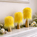 Yellow Furry LED Pillar Candle — Luxury