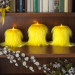 Yellow Furry LED Pillar Candle — Luxury