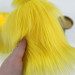 Yellow Furry LED Pillar Candle — Luxury