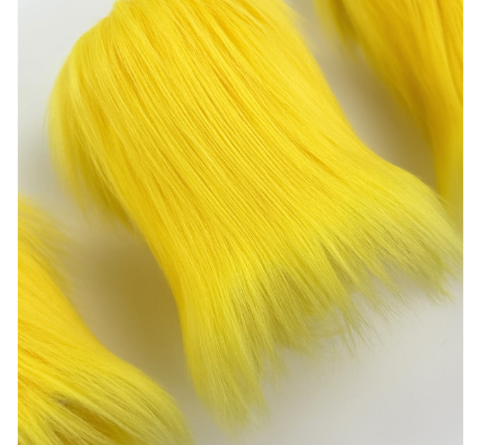 Yellow Furry LED Pillar Candle — Luxury