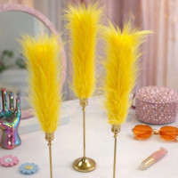 Yellow Furry LED Taper Candle — Funky