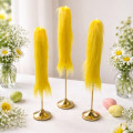 Yellow Furry LED Taper Candle — Luxury