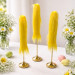 Yellow Furry LED Taper Candle — Luxury
