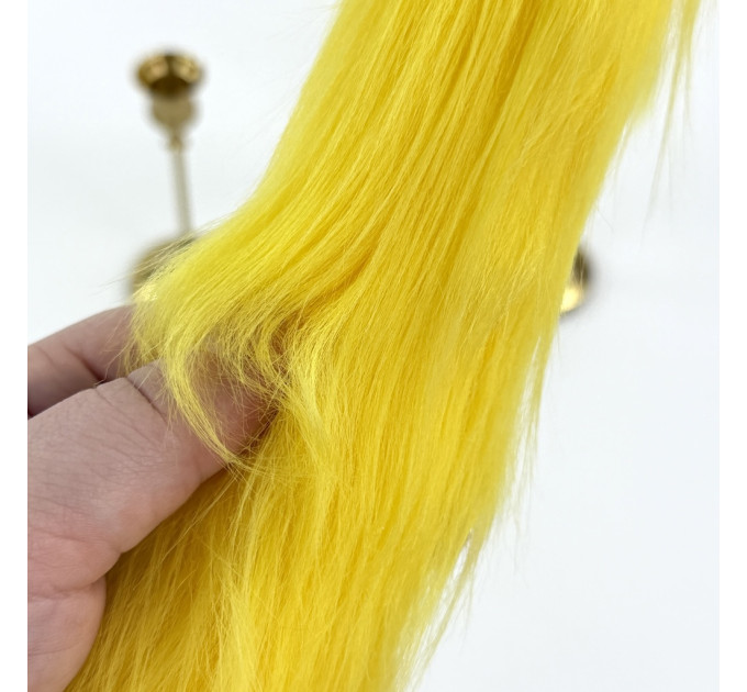 Yellow Furry LED Taper Candle — Luxury