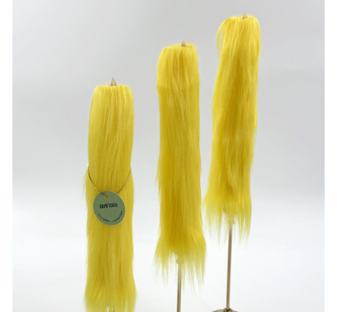 Yellow Furry LED Taper Candle — Luxury