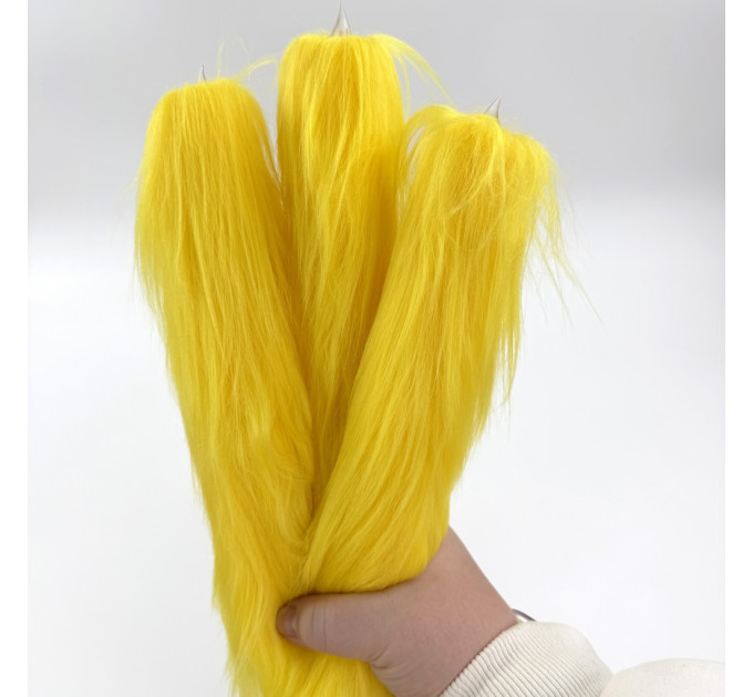 Yellow Furry LED Taper Candle — Luxury