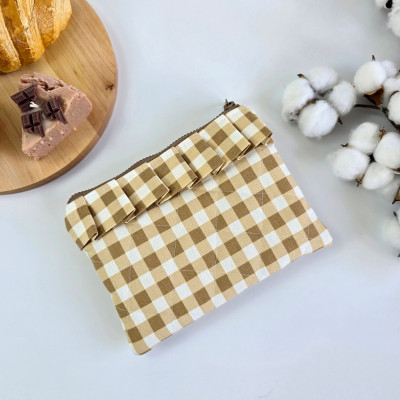 Coffee Checkered E-Reader Sleeve