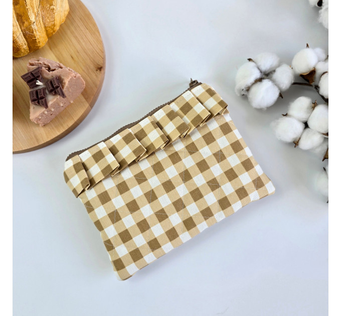 Coffee Checkered E-Reader Sleeve