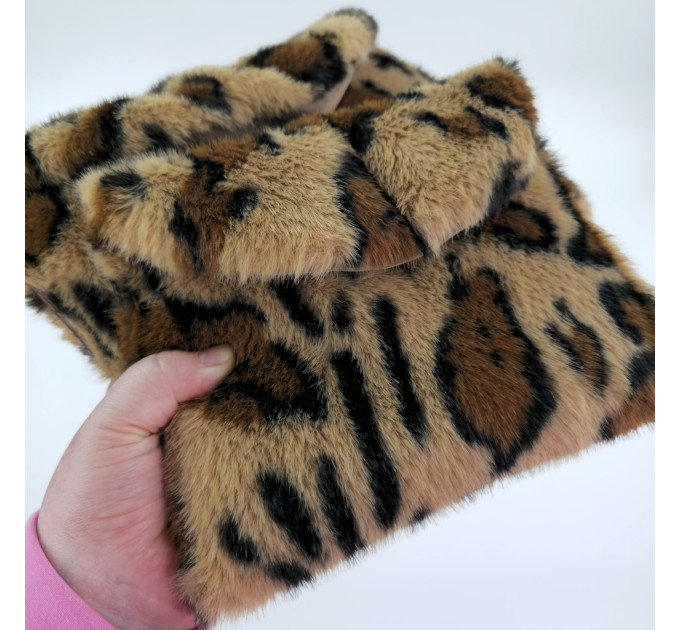 Leopard Faux Fur Book Sleeve for Journals, Notebooks & Planners