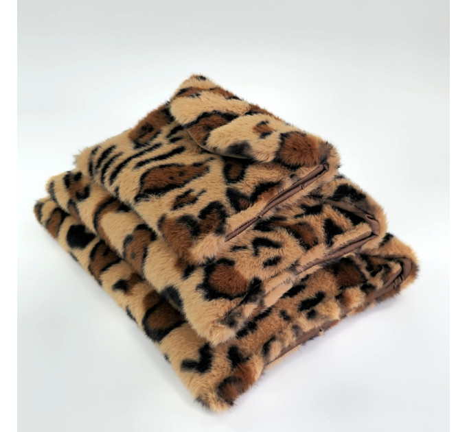 Leopard Faux Fur Book Sleeve for Journals, Notebooks & Planners