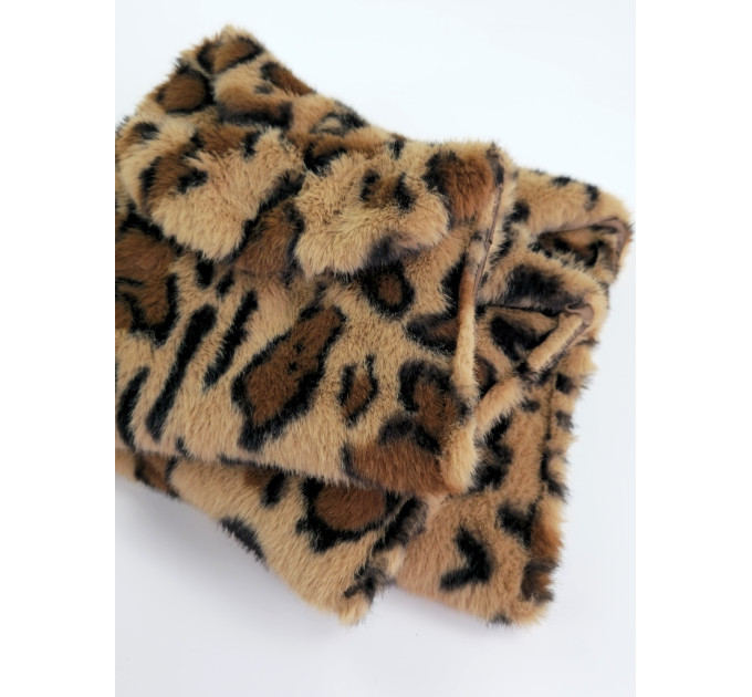 Leopard Faux Fur Book Sleeve for Journals, Notebooks & Planners