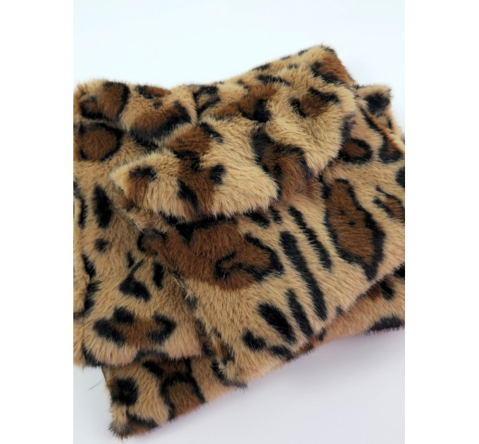 Leopard Faux Fur Book Sleeve for Journals, Notebooks & Planners