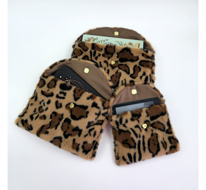 Leopard Faux Fur Book Sleeve for Journals, Notebooks & Planners