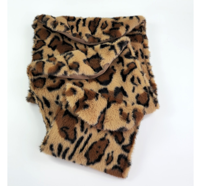 Leopard Faux Fur Book Sleeve for Journals, Notebooks & Planners
