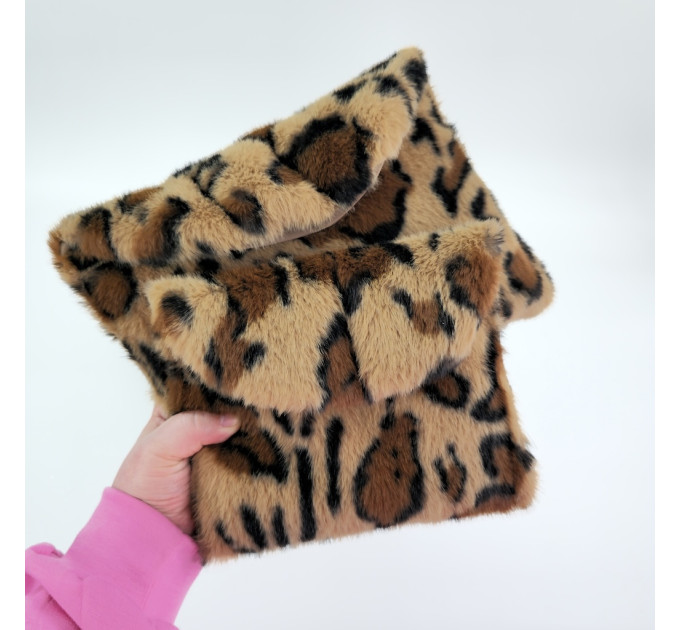 Leopard Faux Fur Book Sleeve for Journals, Notebooks & Planners