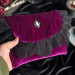 Purple Gothic Velvet Book Sleeve with Black Lace & Cameo