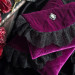Purple Gothic Velvet Book Sleeve with Black Lace & Cameo