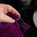 Purple Gothic Velvet Book Sleeve with Black Lace & Cameo