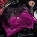 Purple Velvet Laptop Sleeve with Black Lace