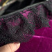 Purple Velvet Laptop Sleeve with Black Lace