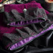 Purple Velvet Laptop Sleeve with Black Lace