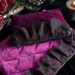 Purple Velvet Laptop Sleeve with Black Lace