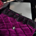 Purple Velvet Laptop Sleeve with Black Lace