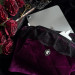 Purple Velvet Laptop Sleeve with Black Lace