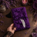 Refillable Witch Journal with Botanical Velvet Cover