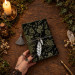 Refillable Witch Journal with Botanical Velvet Cover