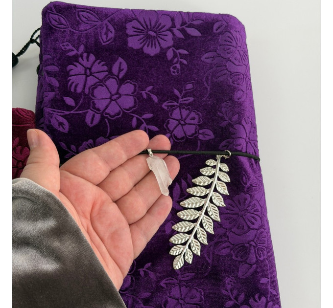 Refillable Witch Journal with Botanical Velvet Cover