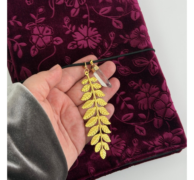 Refillable Witch Journal with Botanical Velvet Cover