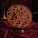 Round Witchy Earring Organizer with Snake and Celestial Symbols