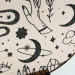 Round Witchy Earring Organizer with Snake and Celestial Symbols