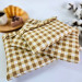Latte vibe checkered brown laptop sleeve with ruffles